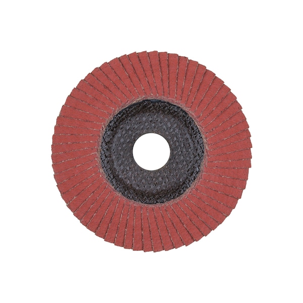 5 X 5/8-11 Thd. POLIFAN® Flap Disc - A-COOL SG INOX+ALU, Aluminum Oxide, 80 Grit, Conical